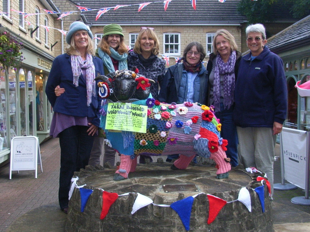 Yarn Bombing Cirencester Woolmarket